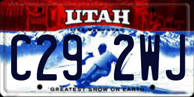 UT license plate C292WJ