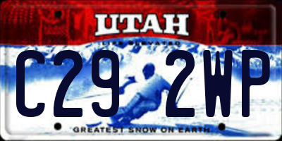 UT license plate C292WP