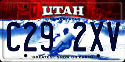 UT license plate C292XV