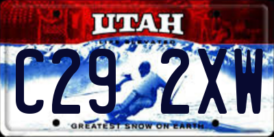 UT license plate C292XW