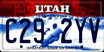 UT license plate C292YV