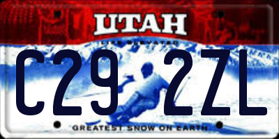 UT license plate C292ZL