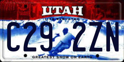 UT license plate C292ZN