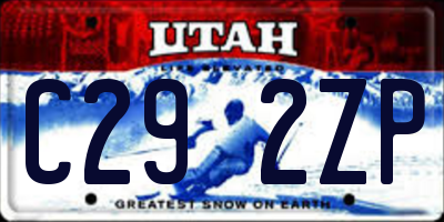 UT license plate C292ZP