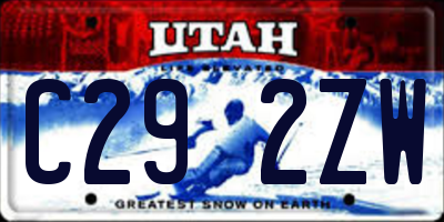 UT license plate C292ZW
