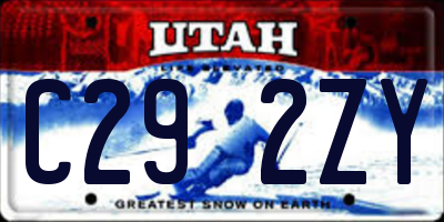 UT license plate C292ZY