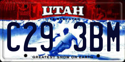 UT license plate C293BM
