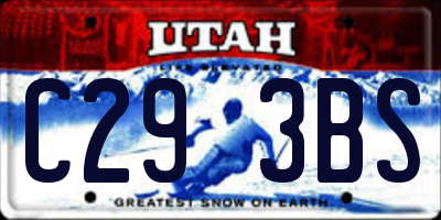 UT license plate C293BS