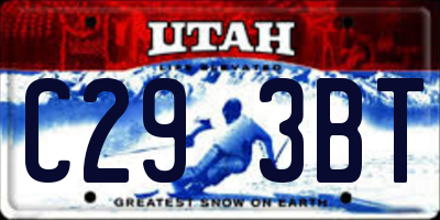 UT license plate C293BT