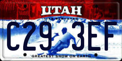 UT license plate C293EF