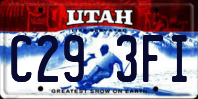 UT license plate C293FI
