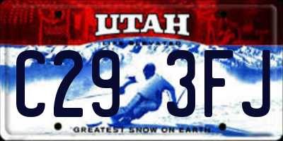 UT license plate C293FJ