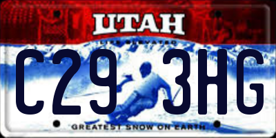 UT license plate C293HG