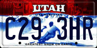 UT license plate C293HR