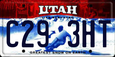 UT license plate C293HT