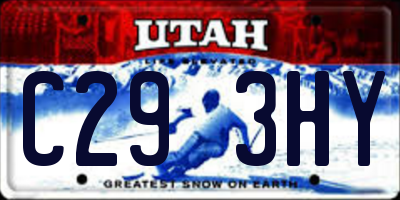 UT license plate C293HY