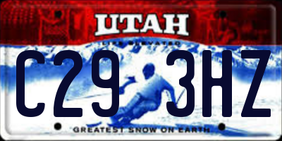 UT license plate C293HZ