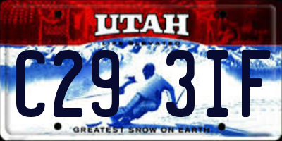 UT license plate C293IF
