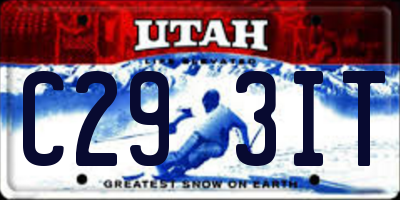 UT license plate C293IT