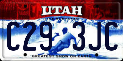 UT license plate C293JC