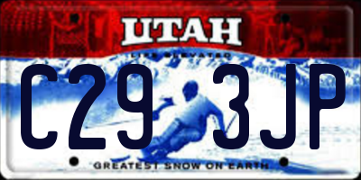 UT license plate C293JP