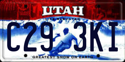 UT license plate C293KI