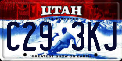 UT license plate C293KJ