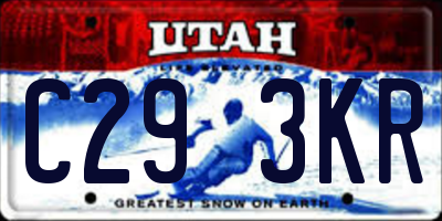 UT license plate C293KR
