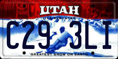 UT license plate C293LI