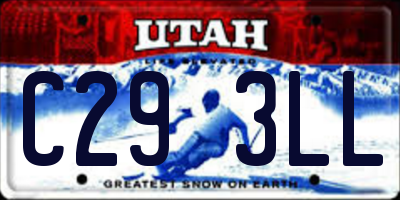 UT license plate C293LL