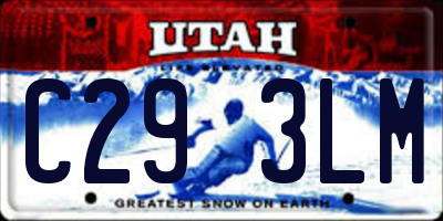 UT license plate C293LM