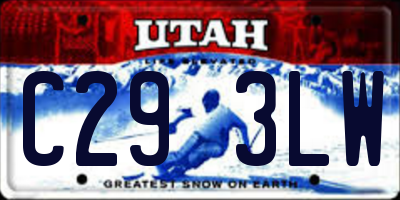 UT license plate C293LW