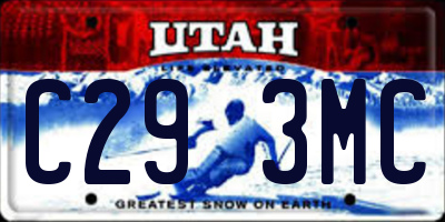 UT license plate C293MC