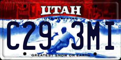 UT license plate C293MI