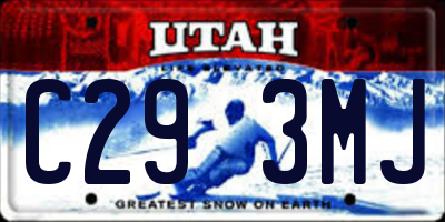 UT license plate C293MJ