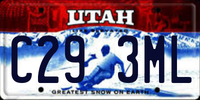 UT license plate C293ML