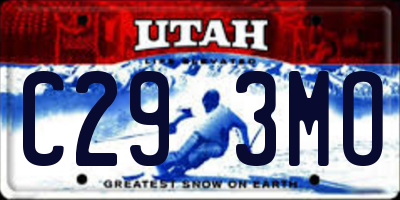 UT license plate C293MO