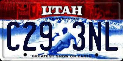 UT license plate C293NL