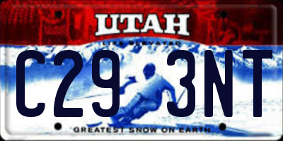 UT license plate C293NT