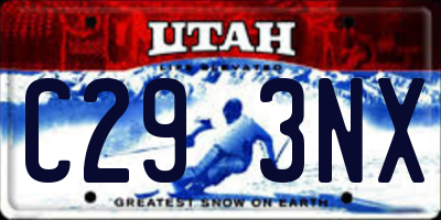 UT license plate C293NX