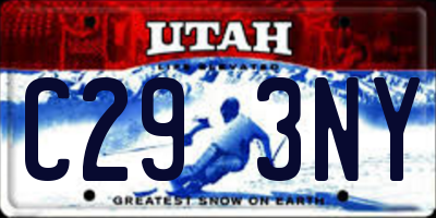 UT license plate C293NY