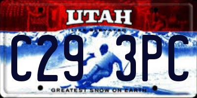 UT license plate C293PC
