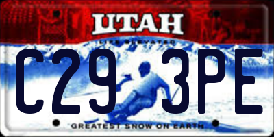 UT license plate C293PE
