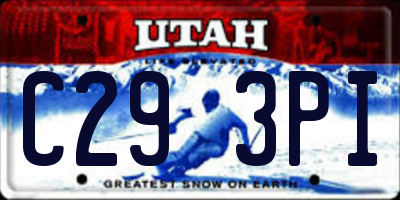 UT license plate C293PI