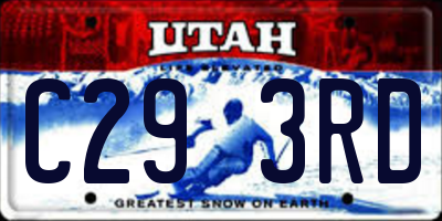 UT license plate C293RD