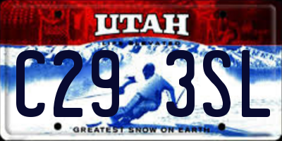 UT license plate C293SL