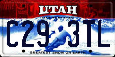 UT license plate C293TL