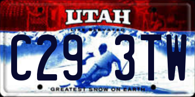 UT license plate C293TW