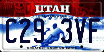 UT license plate C293VF