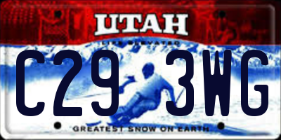 UT license plate C293WG